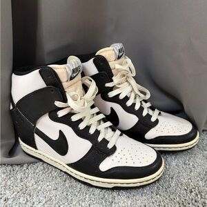 Nike Sky Hi Dunks Women's Black and White Sneakers